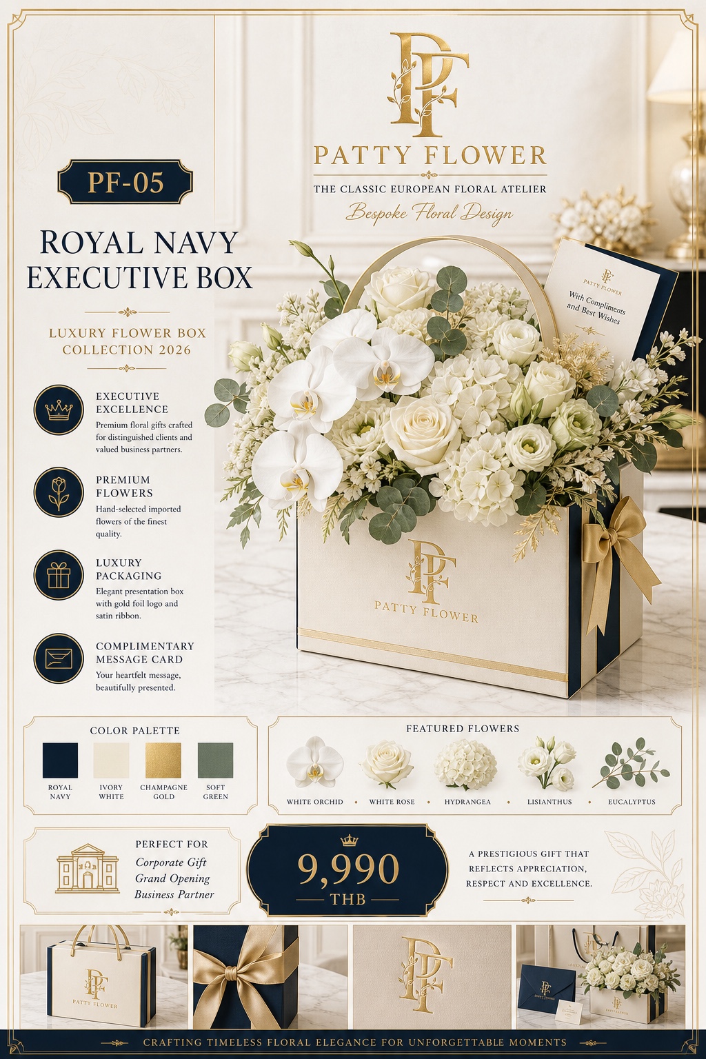 PF-05 Royal Navy Executive Box กล่องดอกไม้สำหรับผู้บริหาร